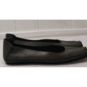 Soul of Africa Gray‎  Leather Slip On Shoes Women US10 Moccasins